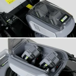 * Voltr 36V Tondeuse A Gazon Sans Fil Tractee O46Cm 2X Batteries 18V Lithium 8.0Ah + Double Chargeur Rapide. Recuperateur D'Herbe 50L Gris><noscript><img width=