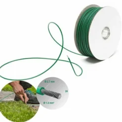 * Wiltec Cable Peripherique 250M 2,7Mm Installation Robot-Tondeuse Fil Cca Delimitation Jardin Zone Tonte> Accessoire Pour Tondeuse Et Autoportée