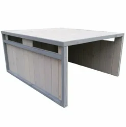 * Wiltec Garage De Robot Tondeuse Toit En Pente Bois Massif Abri Carport Gris 80X70X38Cm> Accessoire Pour Tondeuse Et Autoportée