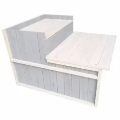 * Wiltec Garage Pour Robot-Tondeuse Toit Gradin Bois Massif Abri Carport Gris 79,7X66X55,7Cm><noscript><img width=