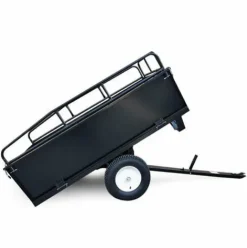 * Wiltec Remorque Basculante 200X78X94,5Cm Avec Grille Et Parois Amovibles Dispositif D'Attelage Universel> Accessoire Pour Tondeuse Et Autoportée