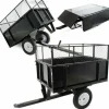 * Wiltec Remorque Basculante 114X76X30Cm Avec Grille Et Parois Amovibles Dispositif D'Attelage Universel> Accessoire Pour Tondeuse Et Autoportée