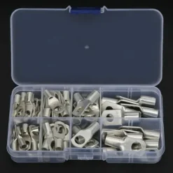 * Yd 60Pcs Argent Sc Boucle Terminal Cblage Accessoires Pieces Électriques Pour Fournitures Industrielles><noscript><img width=