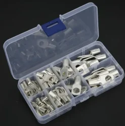 * Yd 60Pcs Argent Sc Boucle Terminal Cblage Accessoires Pieces Électriques Pour Fournitures Industrielles><noscript><img width=