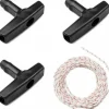 * Zolginah Corde De Demarreur A Rappel 10 Metres 3,0 Mm Corde De Traction Avec 3 Pieces Poignee De Demarrage Pour Pieces De Tondeuse A Gazon Tondeuse A Tronconneuse Brosse A Bordure Moteur De Coupe> Accessoire Pour Tondeuse Et Autoportée